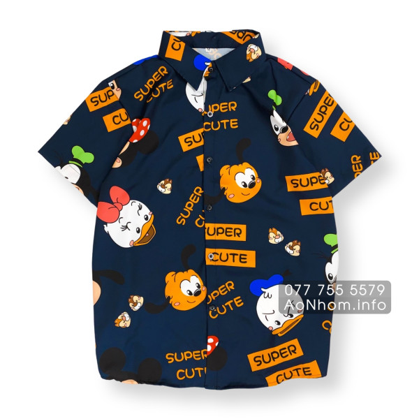Áo Sơ Mi Hoạt Hình - Vịt Donald - Áo Đôi Nhóm Lớp Team Building
