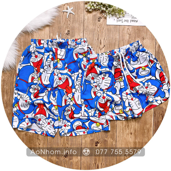 Quần Thun Hoạt Hình - Doremon - Chất Thun Dày Co Giãn 4 Chiều Mềm Mát