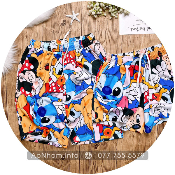 Quần Thun Hoạt Hình - Chuột Mickey - Chất Thun Dày Co Giãn 4 Chiều Mềm Mát