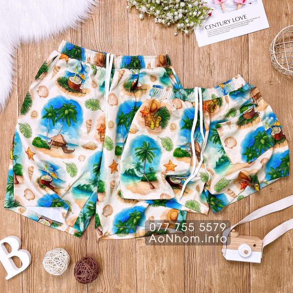 Quần Thun Hoạt Hình - Cây Dừa Ngôi Nhà - Chất Thun Dày Co Giãn 4 Chiều Mềm Mát